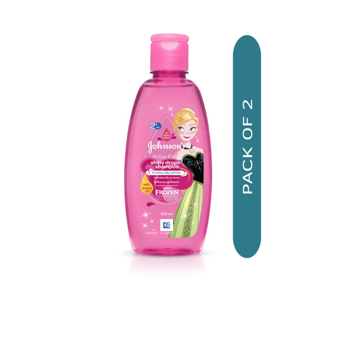 Johnsons active kids shiny drops shampoo with argan oil pack of 2